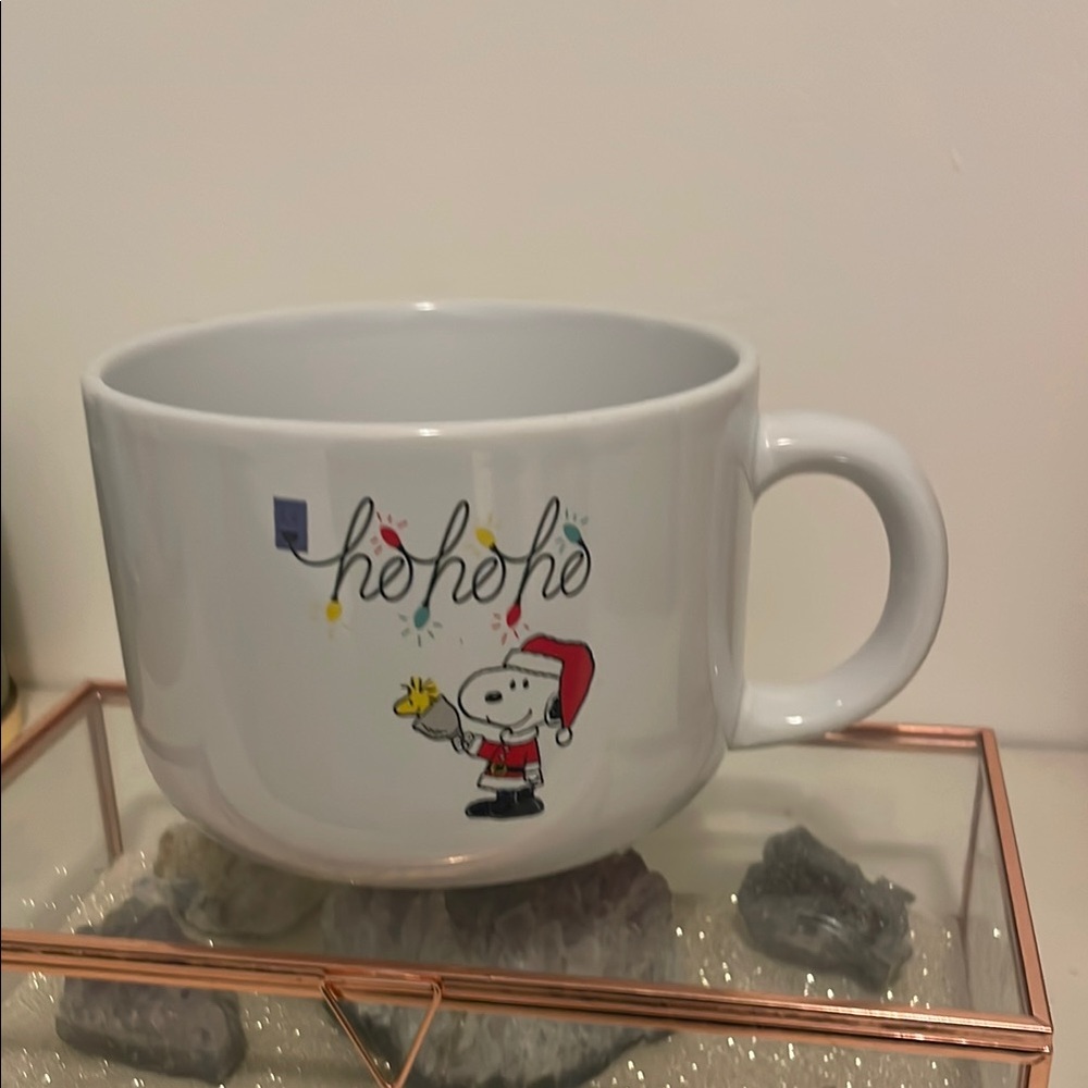 Peanuts White Holiday Mug with Snoopy